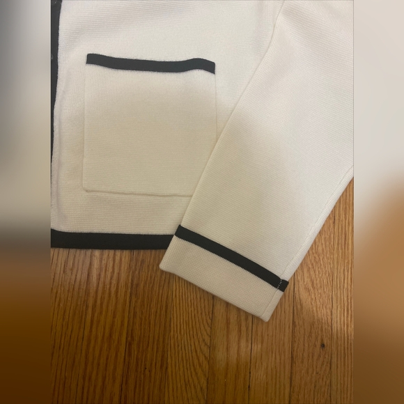 SEZANE Brielle Cardigan White / Black - Picture 5 of 7